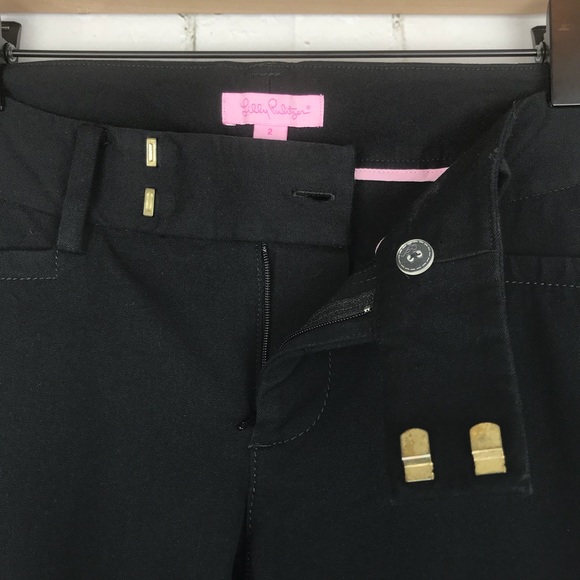 Lilly Pulitzer The Leigh Black Trouser Work Pant - Picture 4 of 5